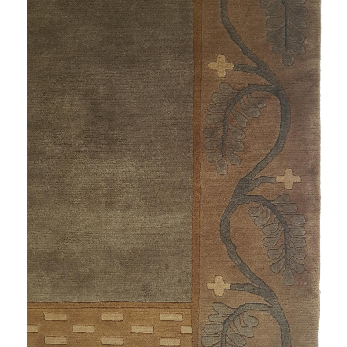 Pacific Tranquality 27963 Gold Green Modern Hand Knotted Rug