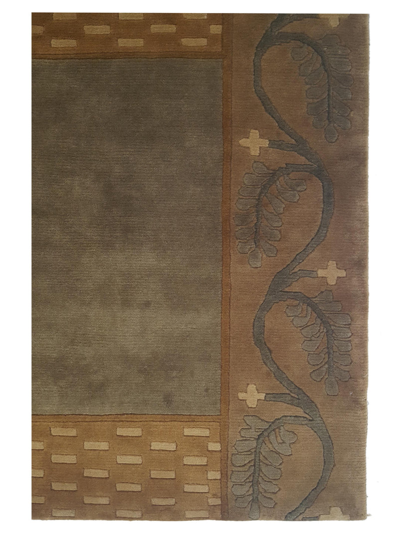 Pacific Tranquality 27963 Gold Green Modern Hand Knotted Rug