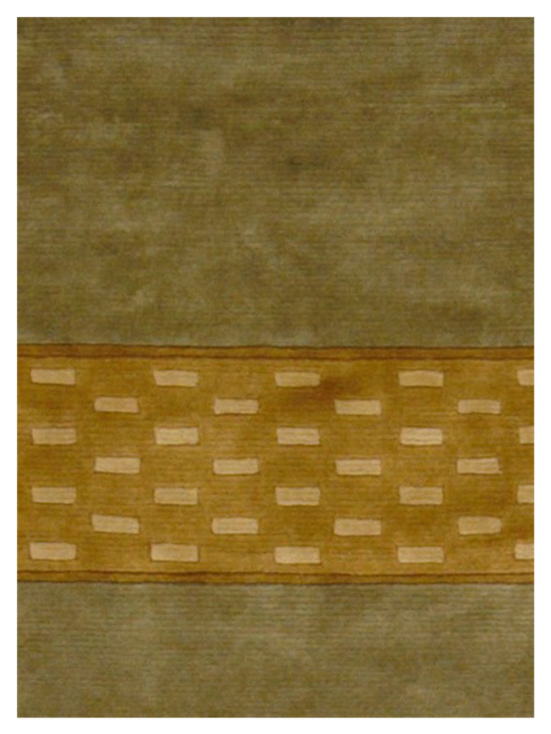 Pacific Tranquality 27963 Gold Green Modern Hand Knotted Rug