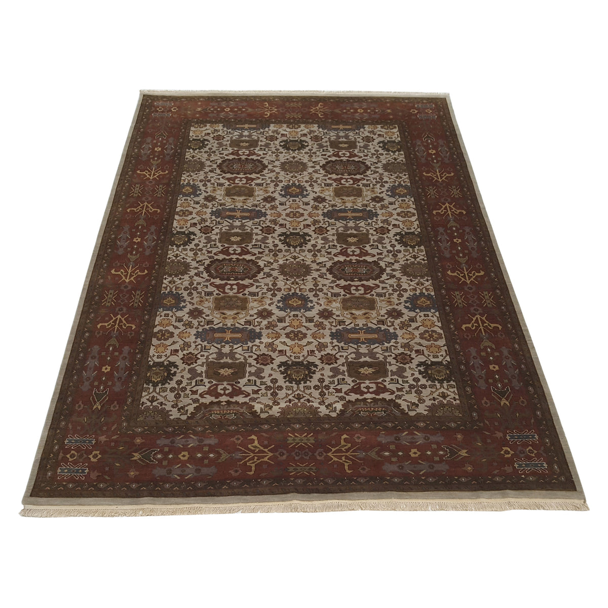 Pacific Tribal 27994 Ivory Rust Traditional Hand Knotted Rug