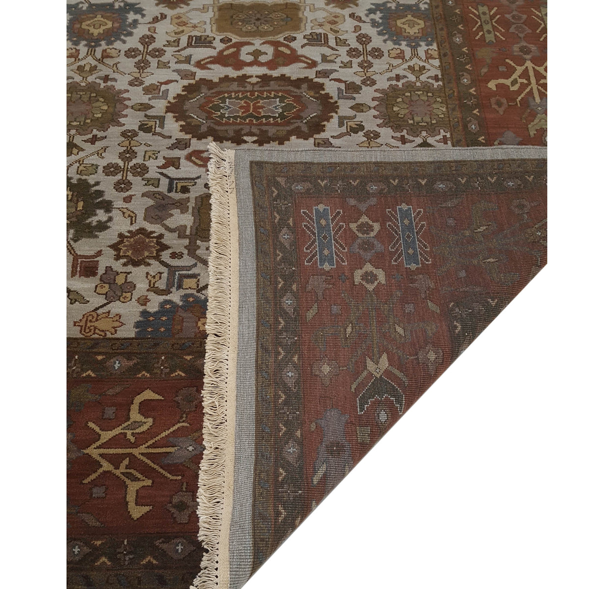 Pacific Tribal 27994 Ivory Rust Traditional Hand Knotted Rug