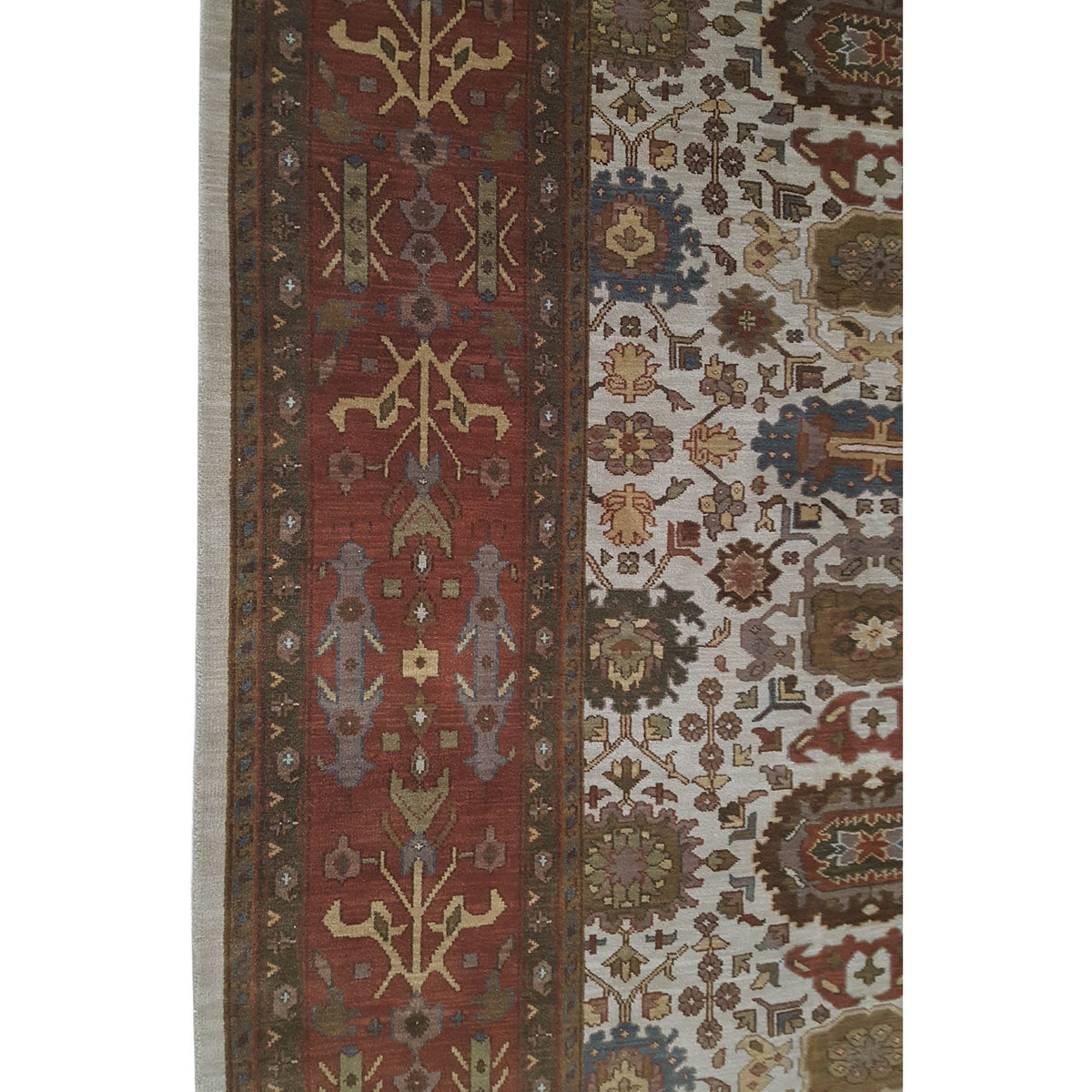 Pacific Tribal 27994 Ivory Rust Traditional Hand Knotted Rug