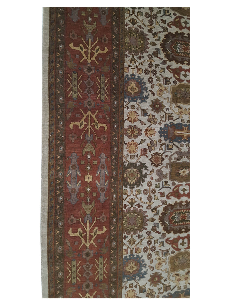 Pacific Tribal 27994 Ivory Rust Traditional Hand Knotted Rug