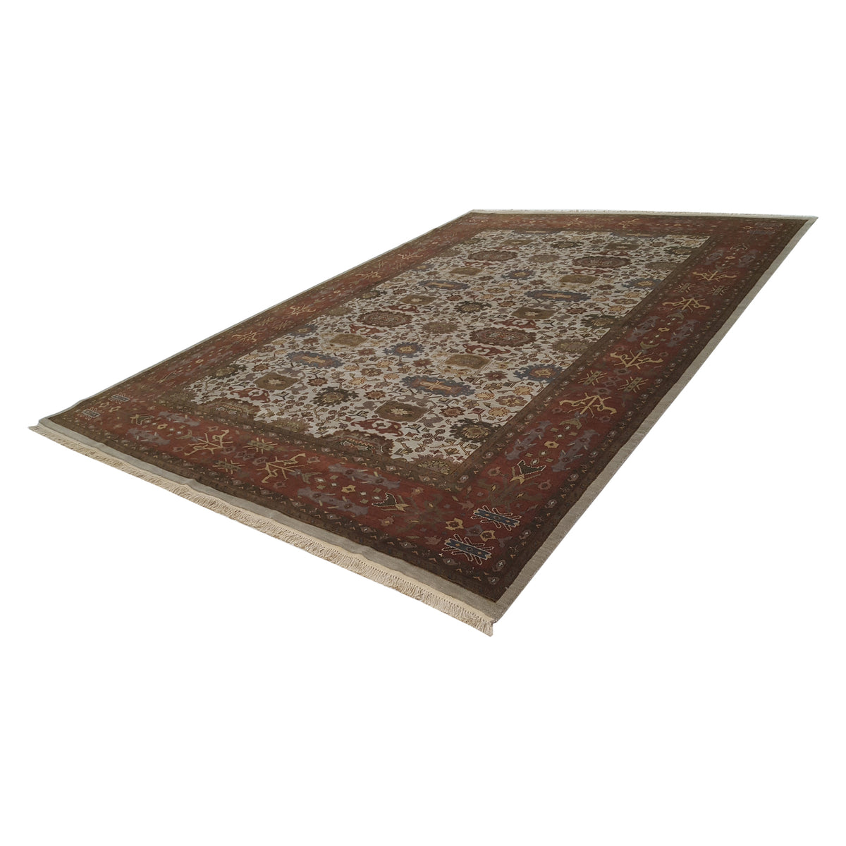 Pacific Tribal 27994 Ivory Rust Traditional Hand Knotted Rug