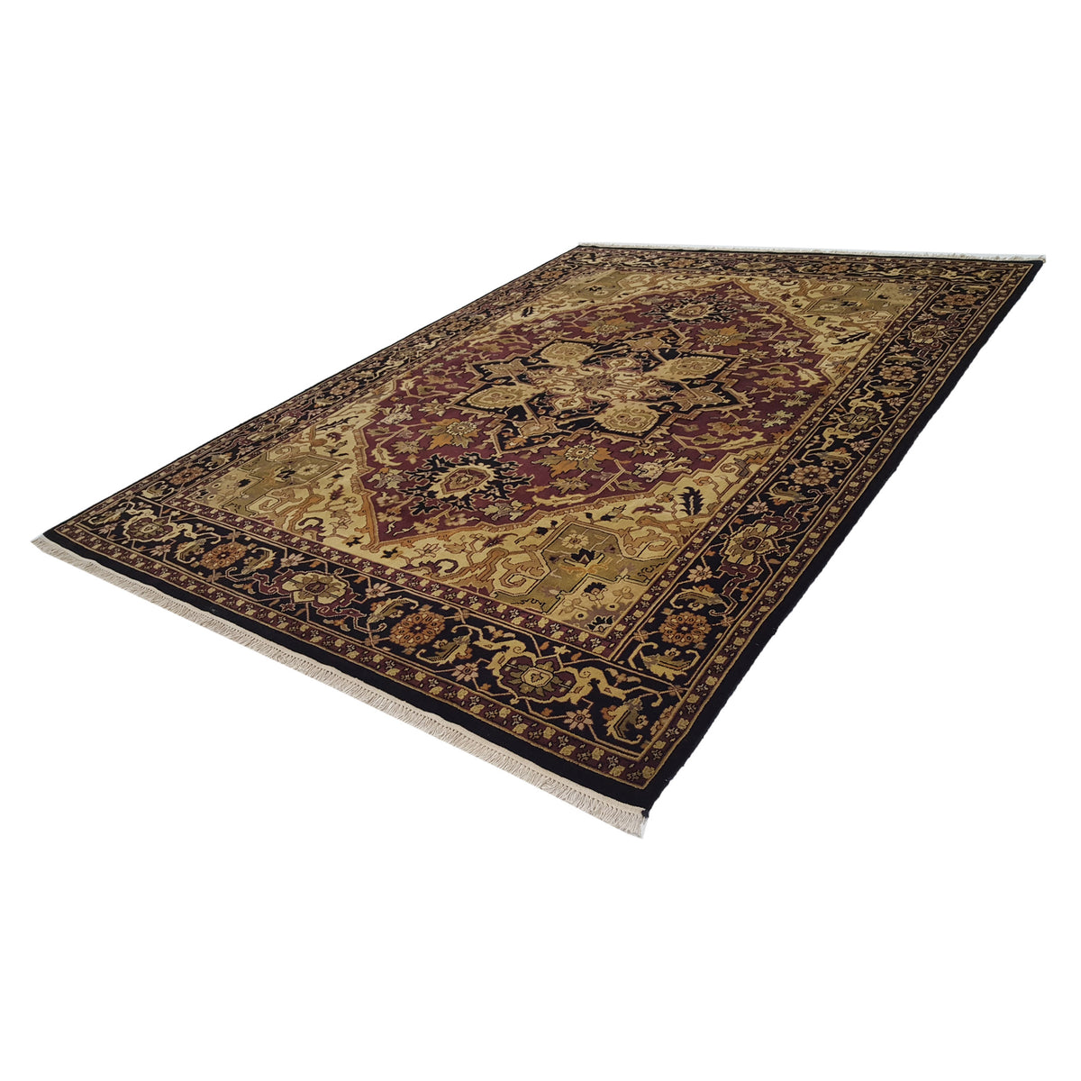 Pacific Tribal 28002 Rust Black Traditional Hand Knotted Rug