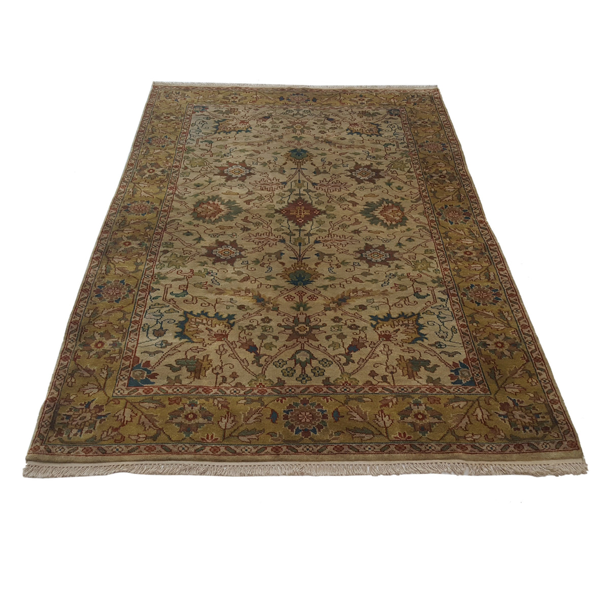 Pacific Tribal 28067 Beige Gold Traditional Hand Knotted Rug