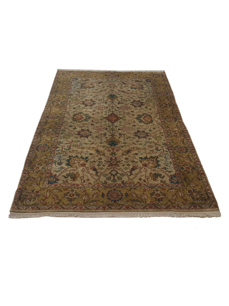 Pacific Tribal 28067 Beige Gold Traditional Hand Knotted Rug