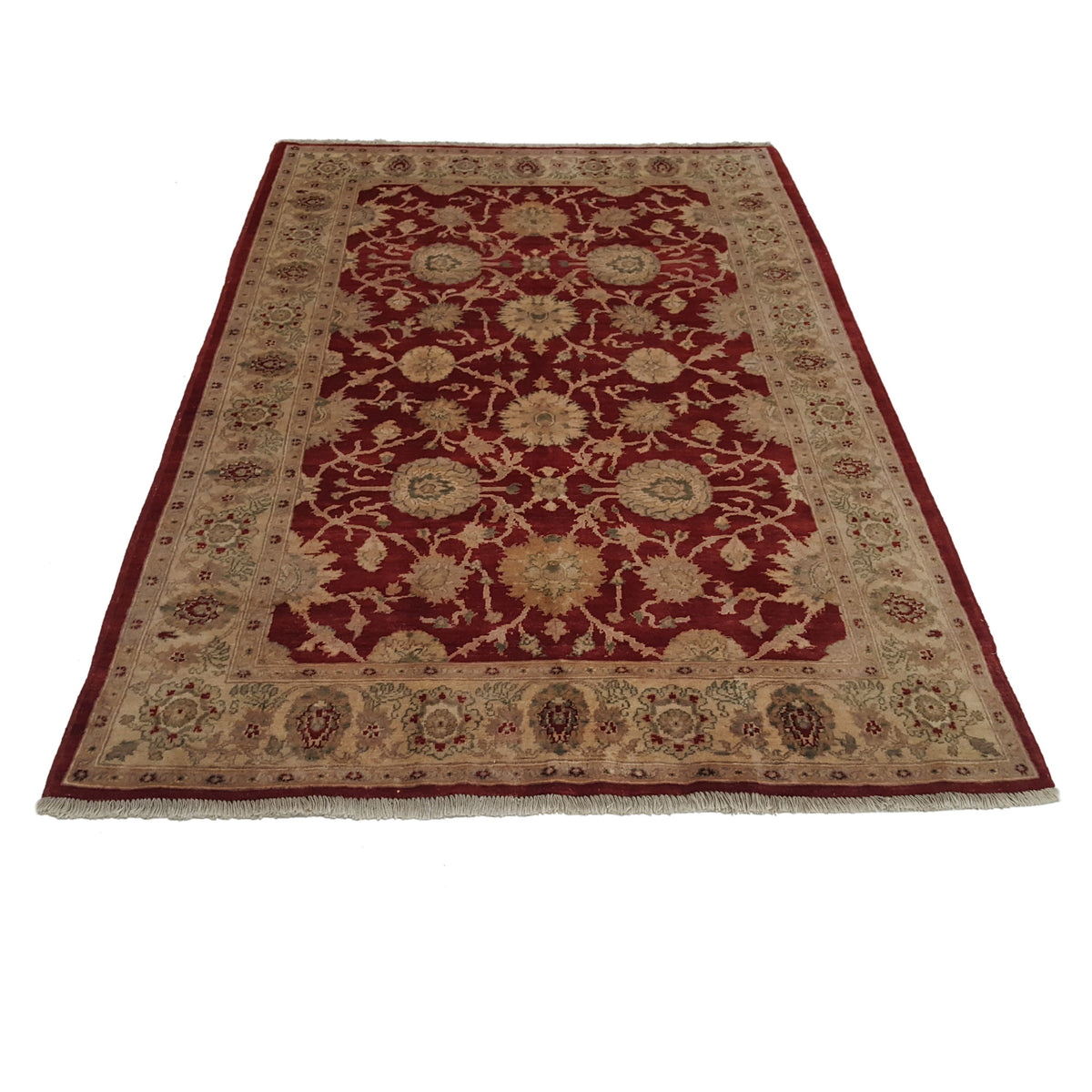 Pacific Ziegler 28090 Red Ivory Transitional Hand Knotted Rug