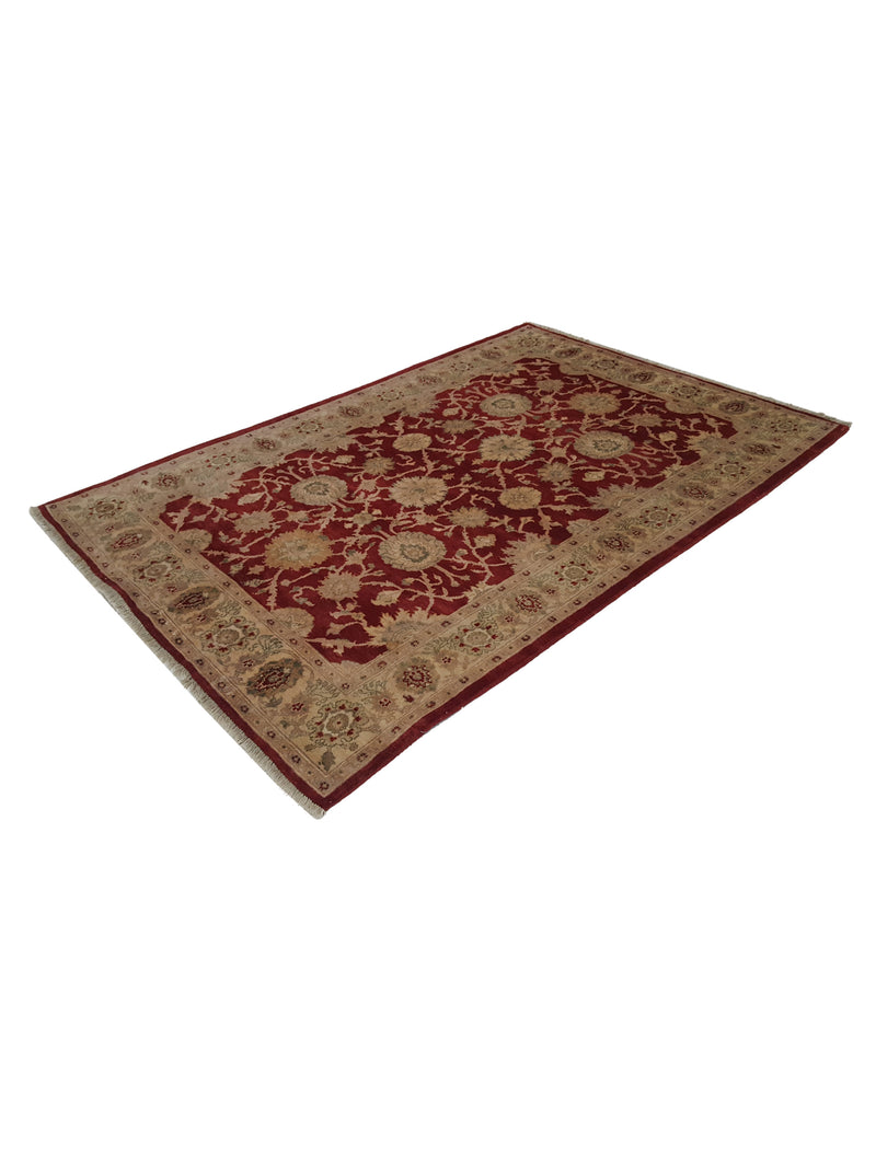 Pacific Ziegler 28090 Red Ivory Transitional Hand Knotted Rug