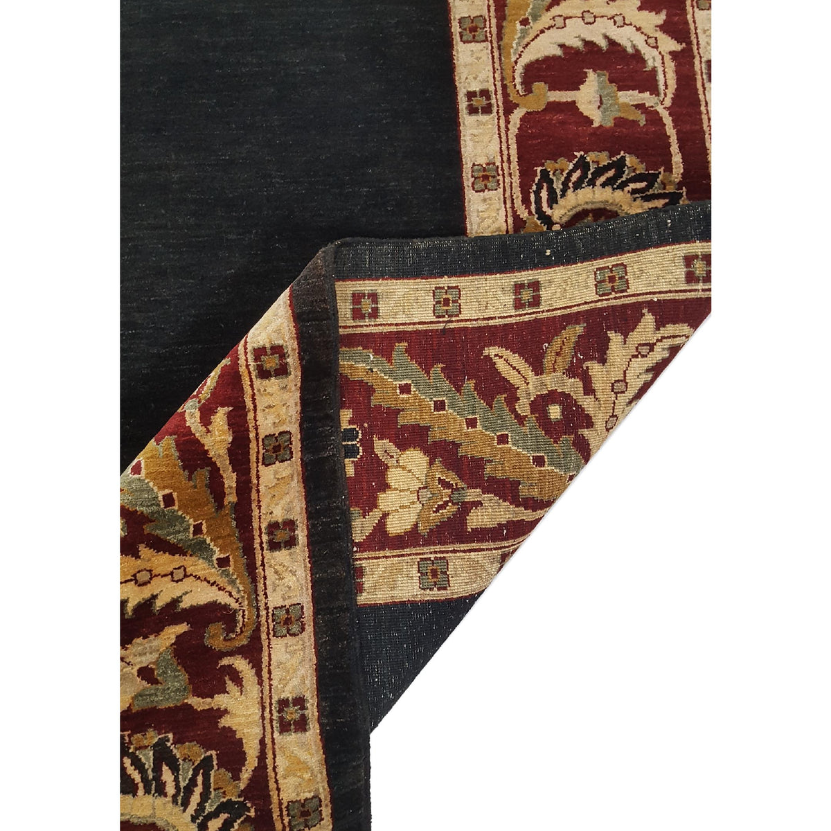 Pacific Ziegler 28097 Black Red Transitional Hand Knotted Rug