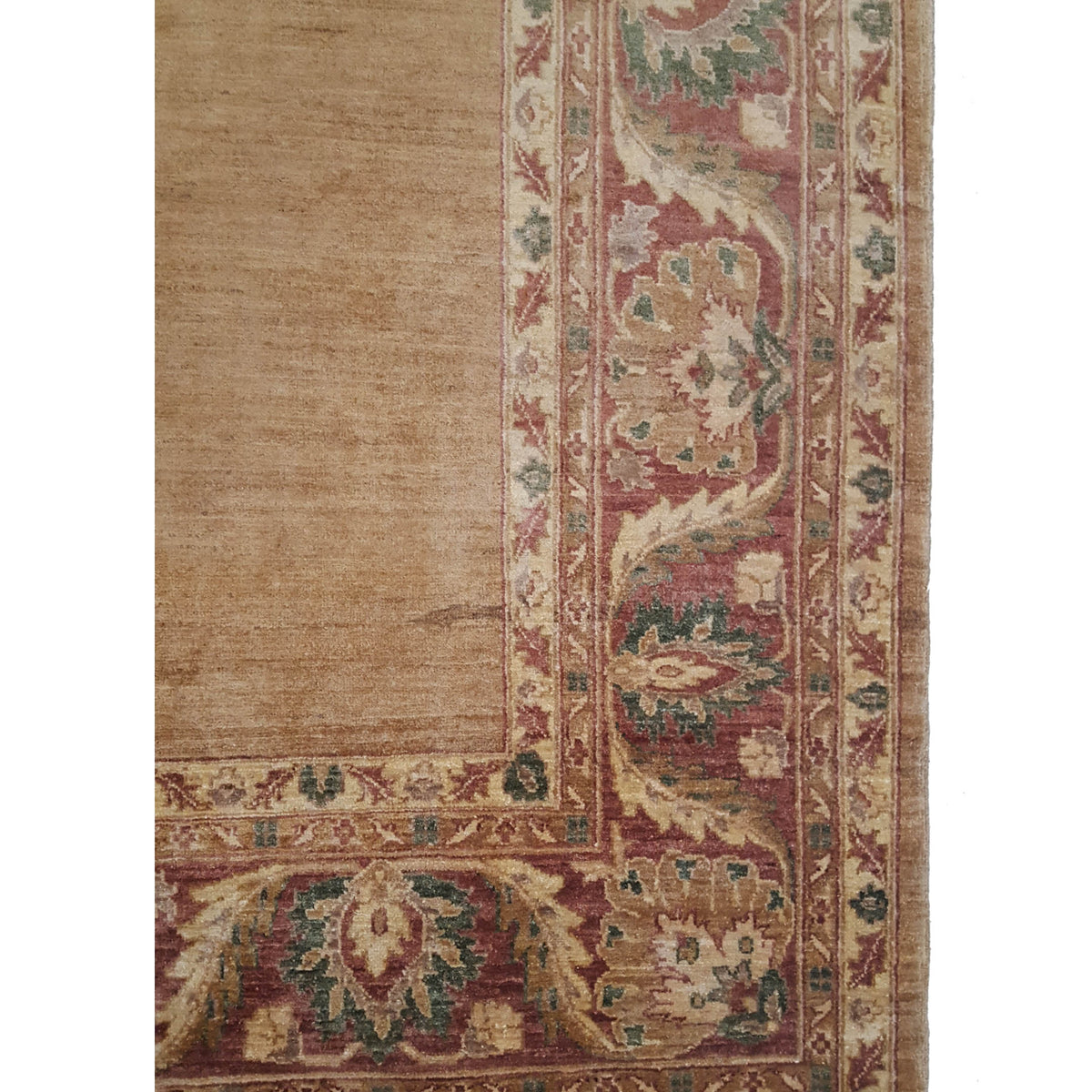 Pacific Ziegler 28108 Gold Burgundy Transitional Hand Knotted Rug