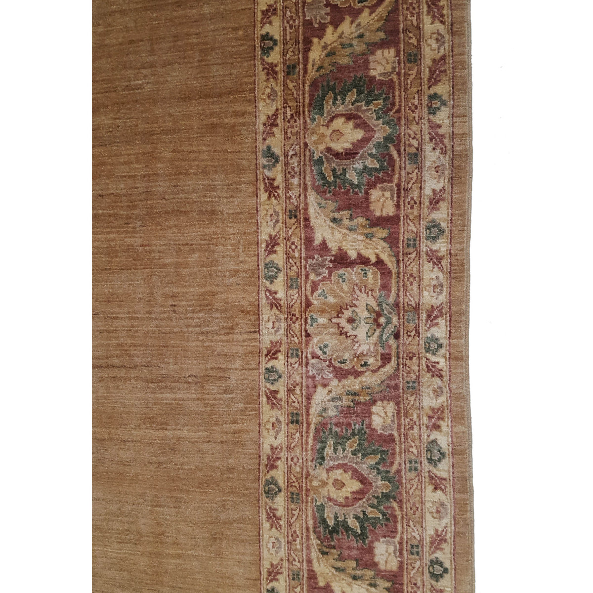 Pacific Ziegler 28108 Gold Burgundy Transitional Hand Knotted Rug