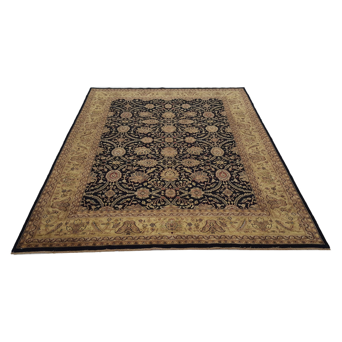 Pacific Serene 28490 Black Gold Traditional Hand Knotted Rug