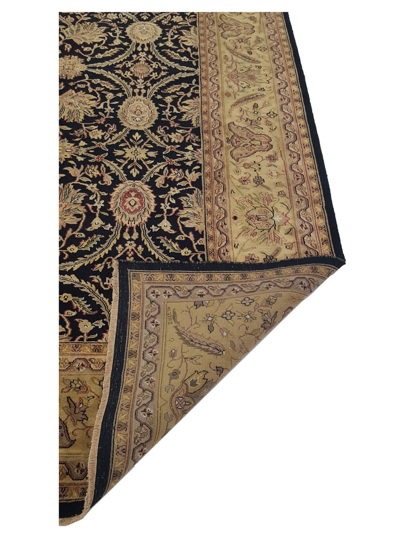 Pacific Serene 28490 Black Gold Traditional Hand Knotted Rug