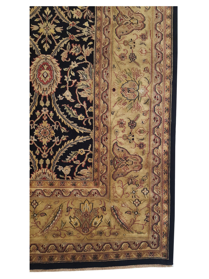 Pacific Serene 28490 Black Gold Traditional Hand Knotted Rug