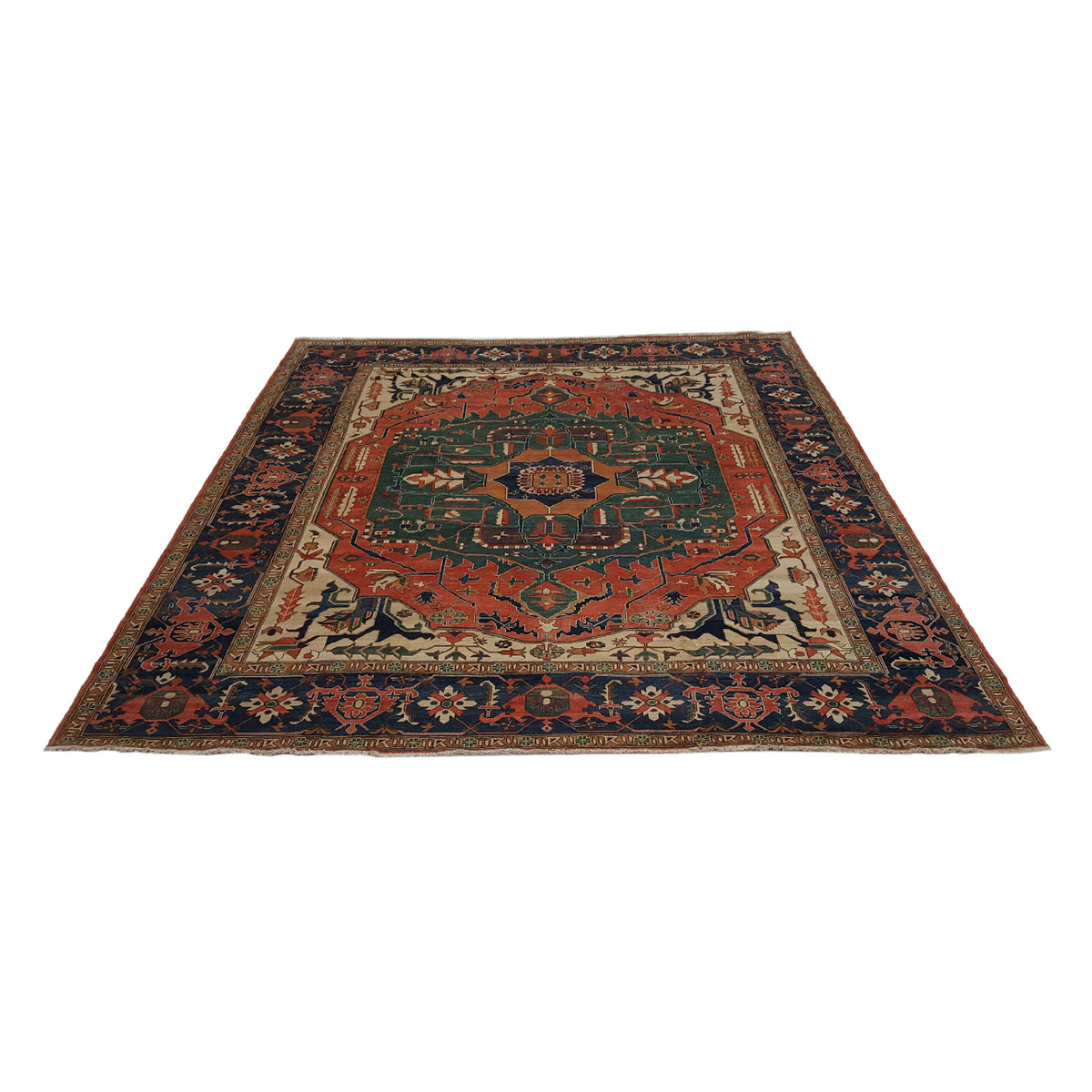Pacific Ziegler 28543 Multi Navy Traditional Hand Knotted Rug