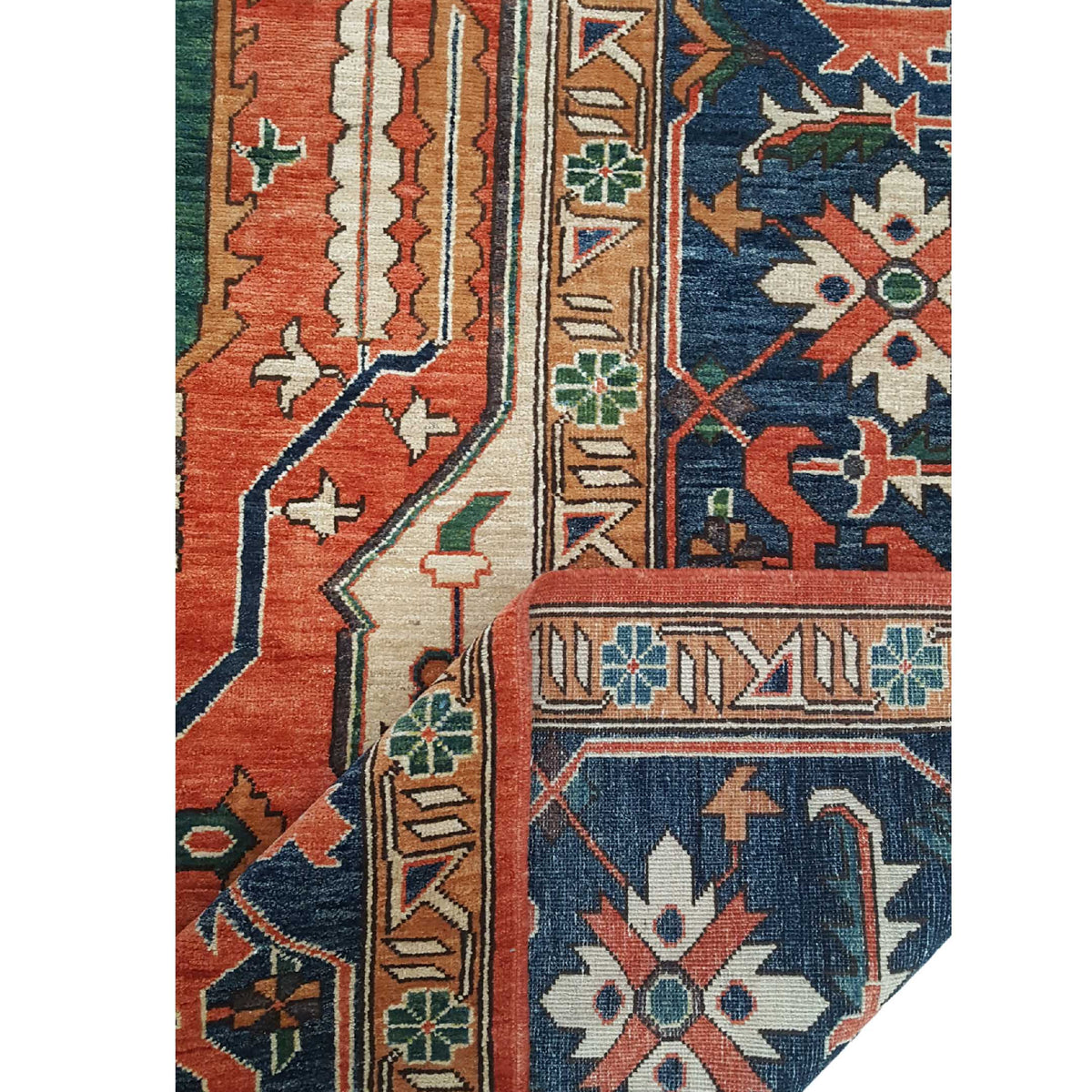 Pacific Ziegler 28543 Multi Navy Traditional Hand Knotted Rug