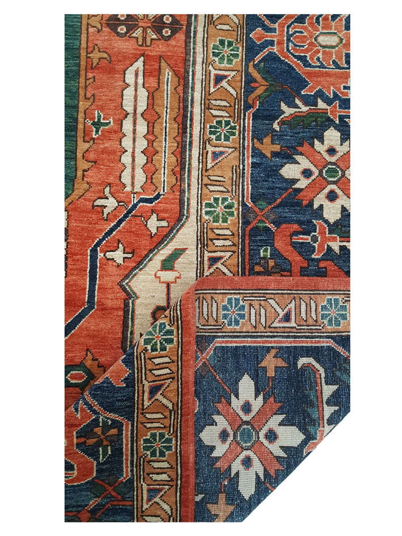 Pacific Ziegler 28543 Multi Navy Traditional Hand Knotted Rug