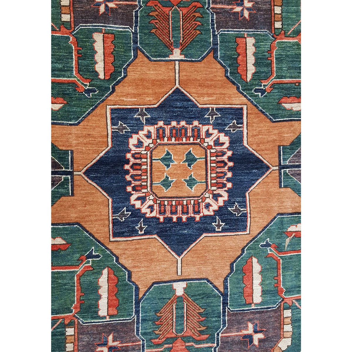 Pacific Ziegler 28543 Multi Navy Traditional Hand Knotted Rug