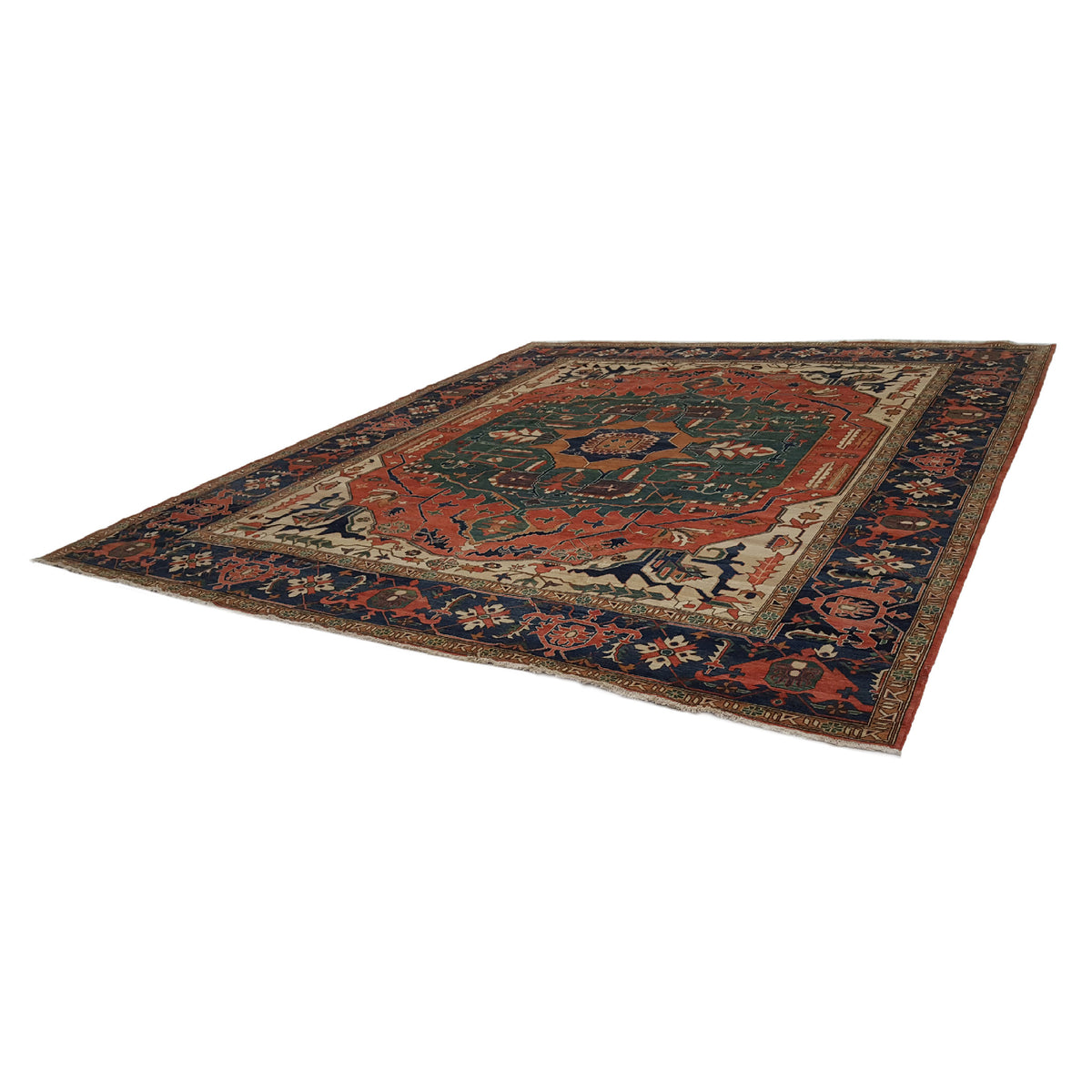 Pacific Ziegler 28543 Multi Navy Traditional Hand Knotted Rug