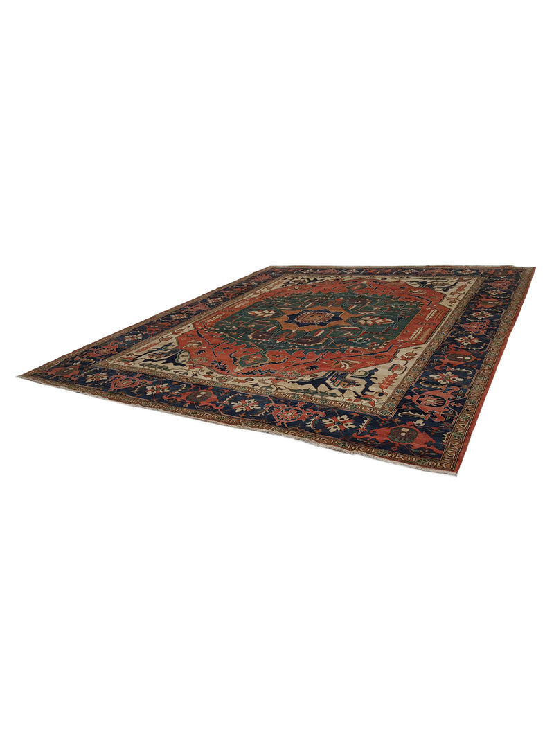 Pacific Ziegler 28543 Multi Navy Traditional Hand Knotted Rug