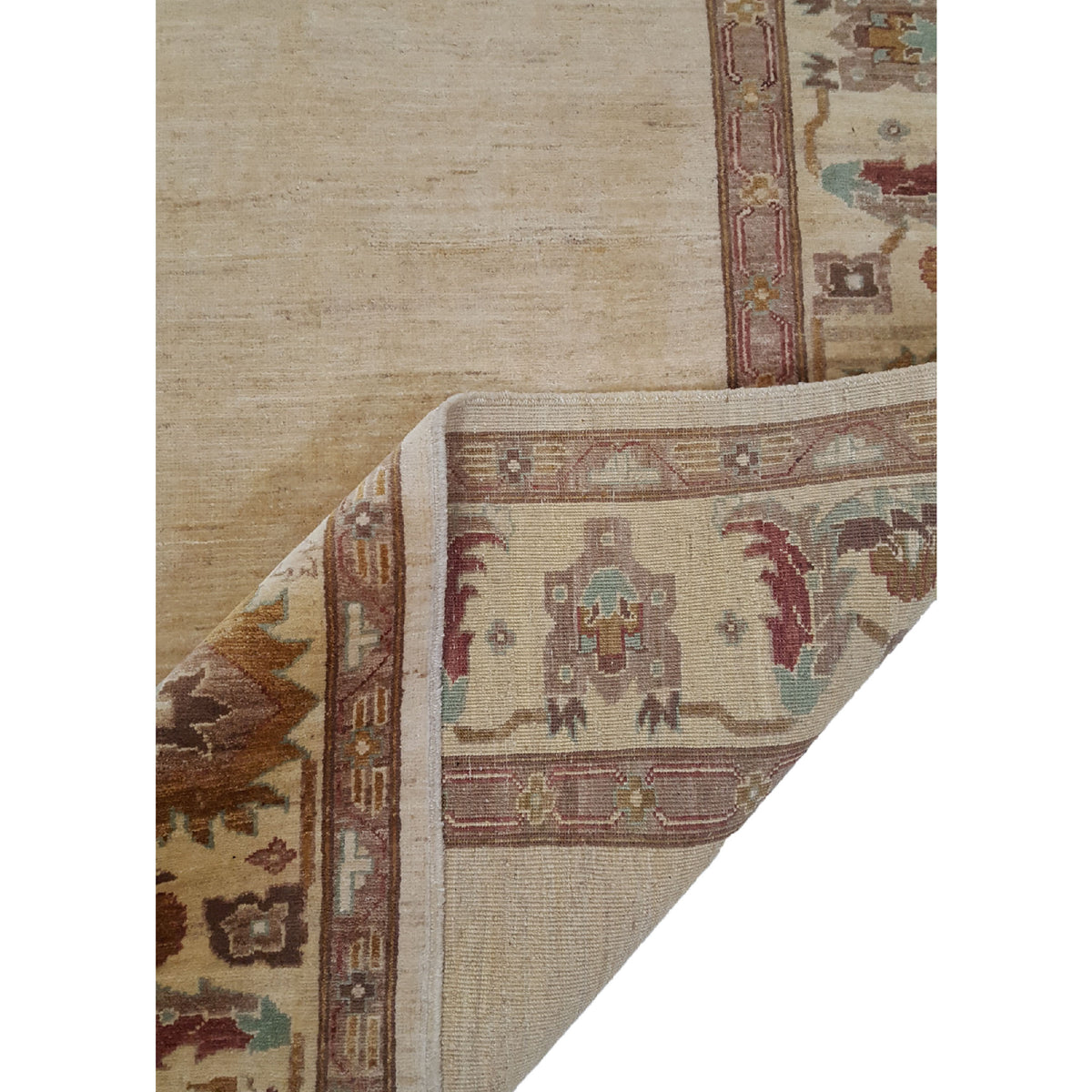 Pacific Ziegler 28562 Ivory Ivory Transitional Hand Knotted Rug