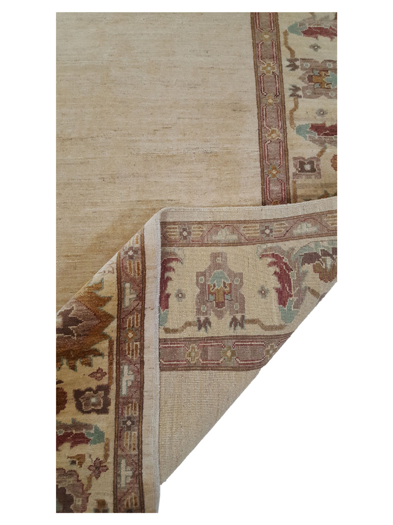 Pacific Ziegler 28562 Ivory Ivory Transitional Hand Knotted Rug