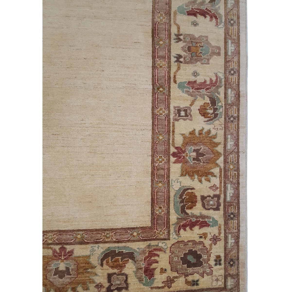 Pacific Ziegler 28562 Ivory Ivory Transitional Hand Knotted Rug