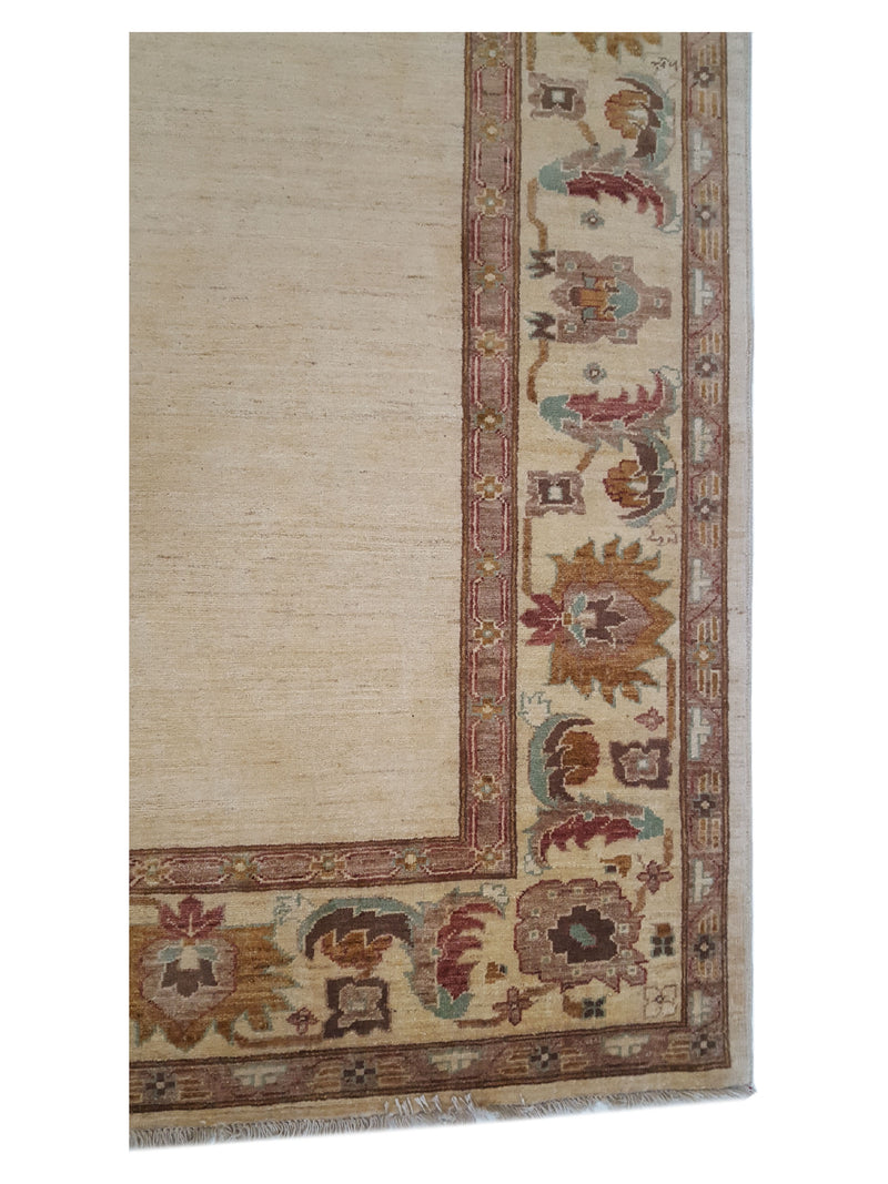 Pacific Ziegler 28562 Ivory Ivory Transitional Hand Knotted Rug