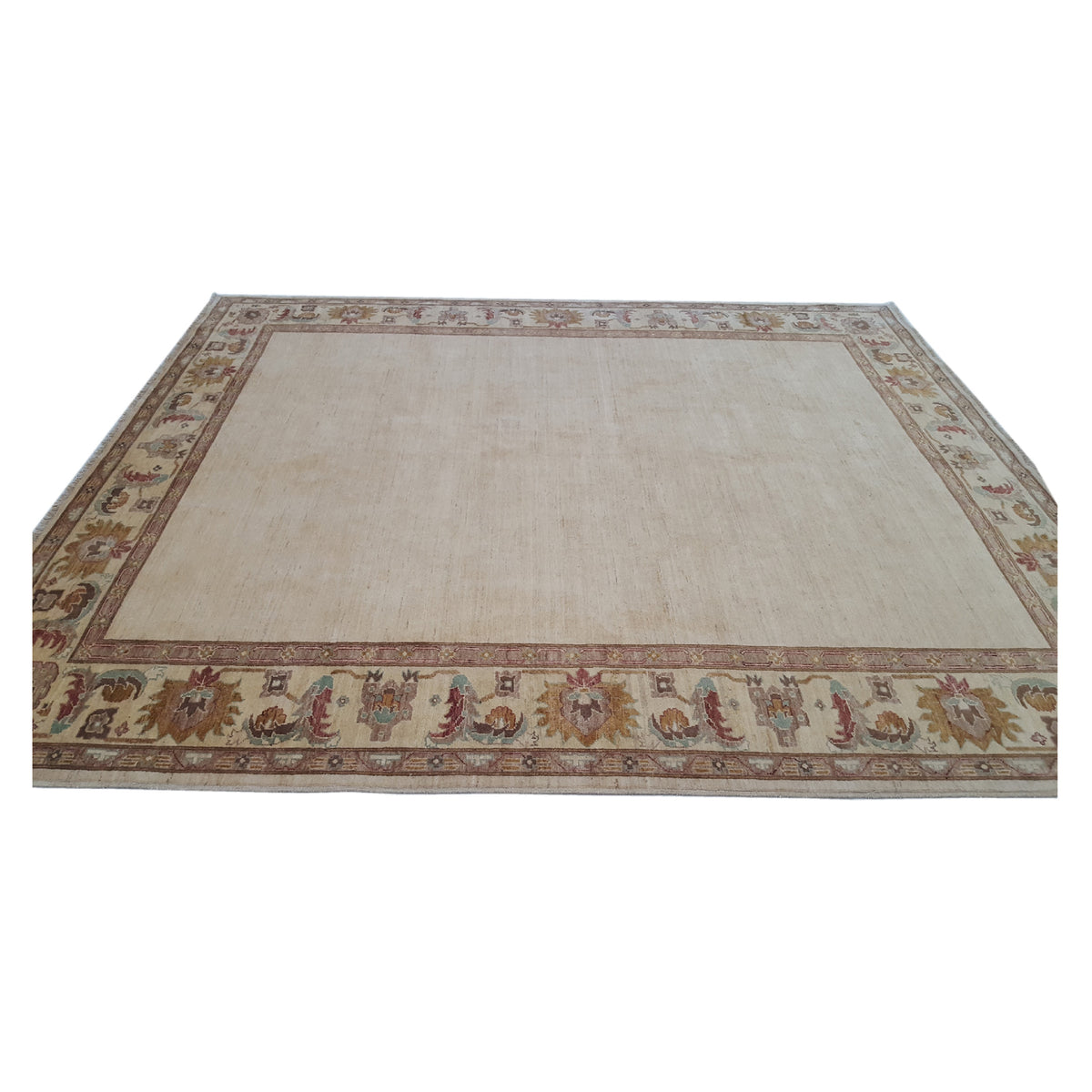 Pacific Ziegler 28562 Ivory Ivory Transitional Hand Knotted Rug