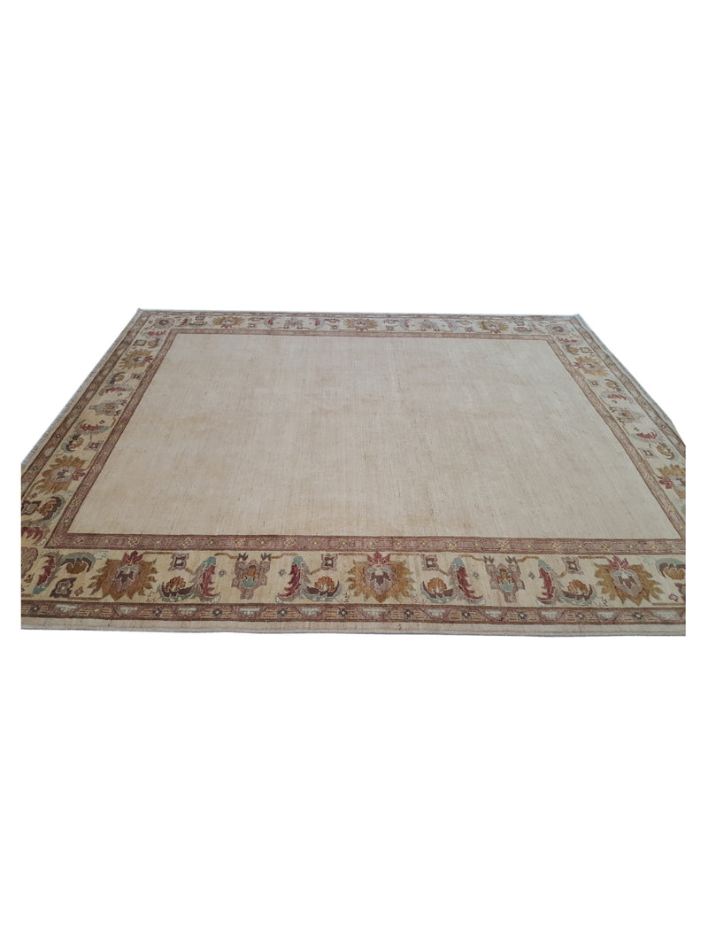 Pacific Ziegler 28562 Ivory Ivory Transitional Hand Knotted Rug