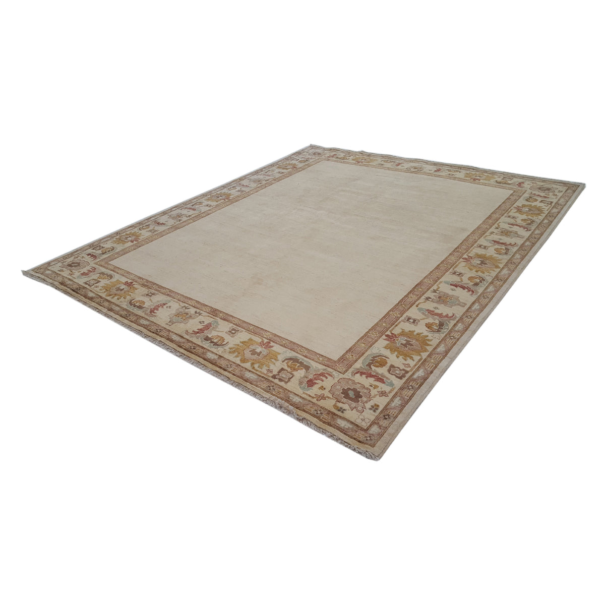 Pacific Ziegler 28562 Ivory Ivory Transitional Hand Knotted Rug