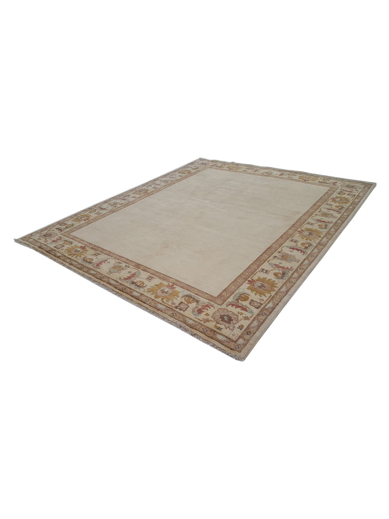 Pacific Ziegler 28562 Ivory Ivory Transitional Hand Knotted Rug