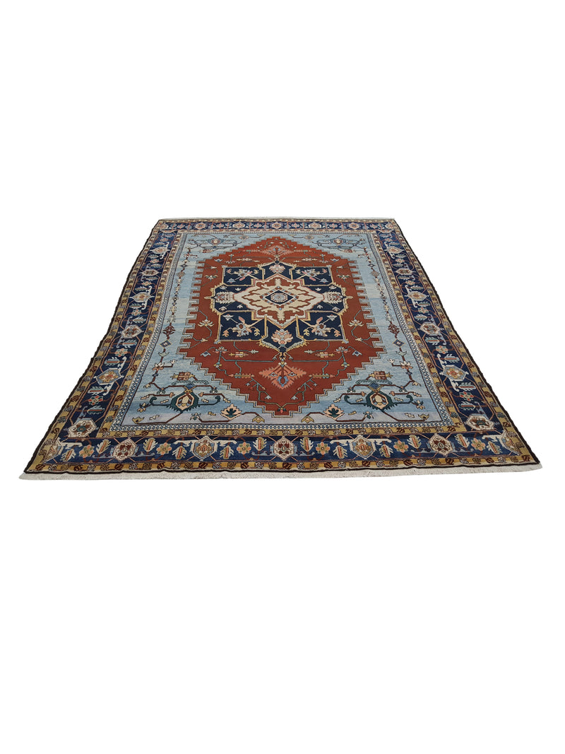 Pacific Serapi 28786 Navy Gold Traditional Hand Knotted Rug