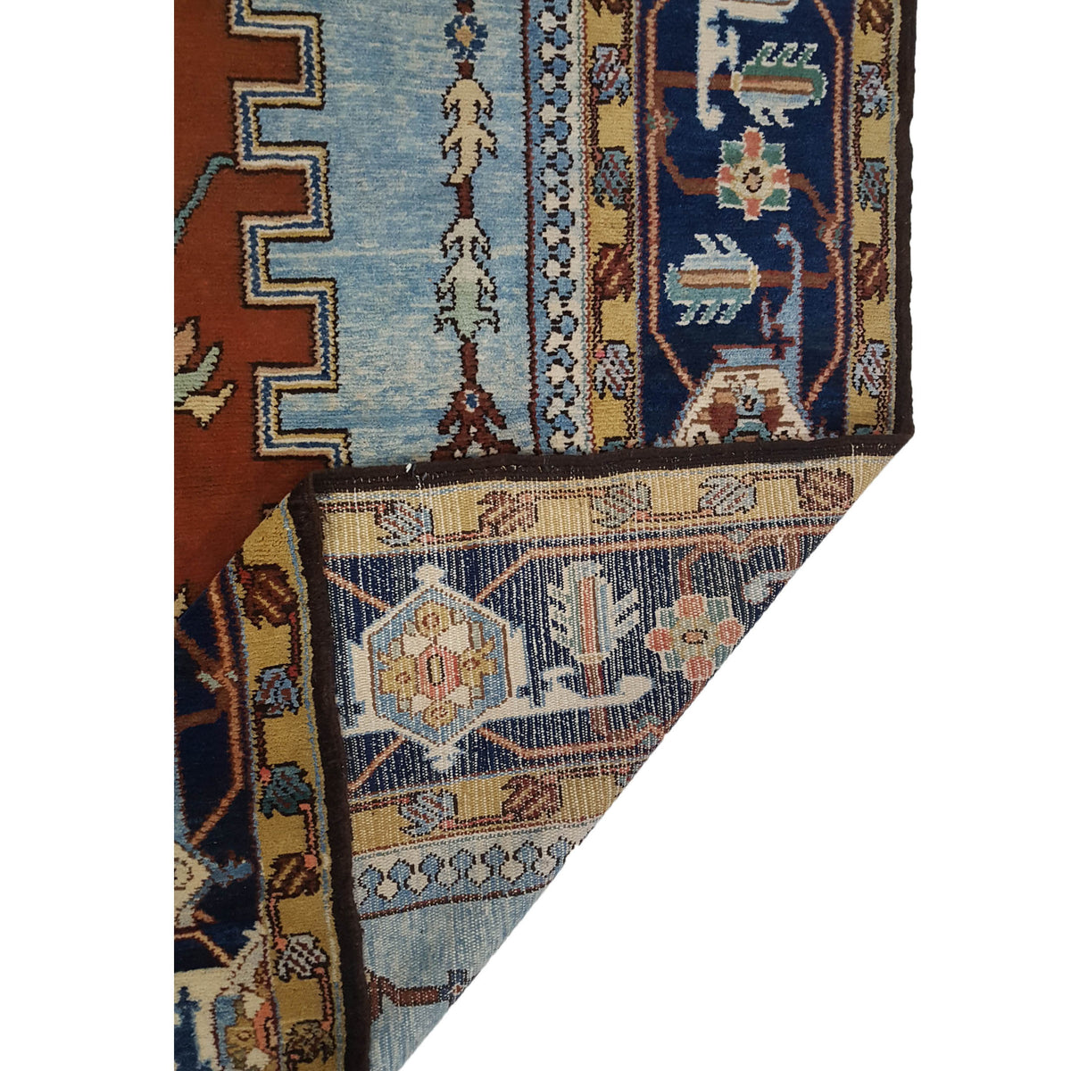 Pacific Serapi 28786 Navy Gold Traditional Hand Knotted Rug