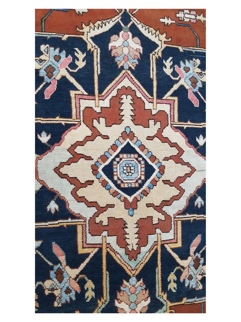 Pacific Serapi 28786 Navy Gold Traditional Hand Knotted Rug