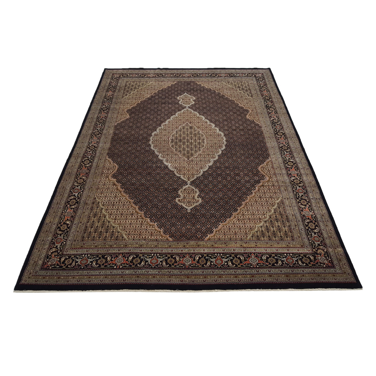 Pacific Mahi Bijar 28791 Black Black Traditional Hand Knotted Rug