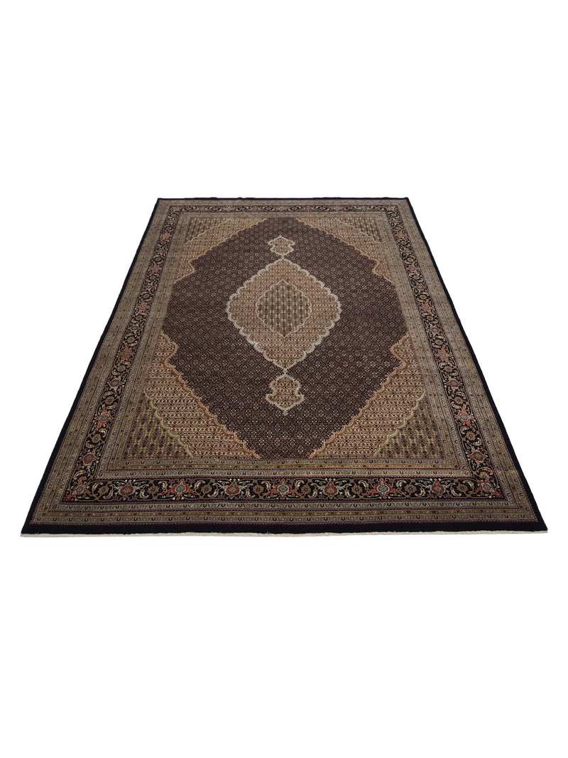Pacific Mahi Bijar 28791 Black Black Traditional Hand Knotted Rug