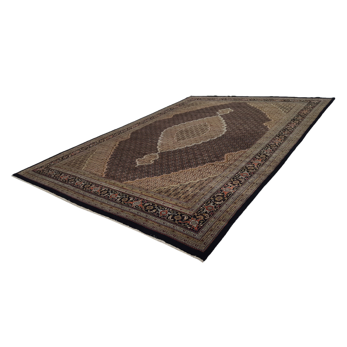 Pacific Mahi Bijar 28791 Black Black Traditional Hand Knotted Rug