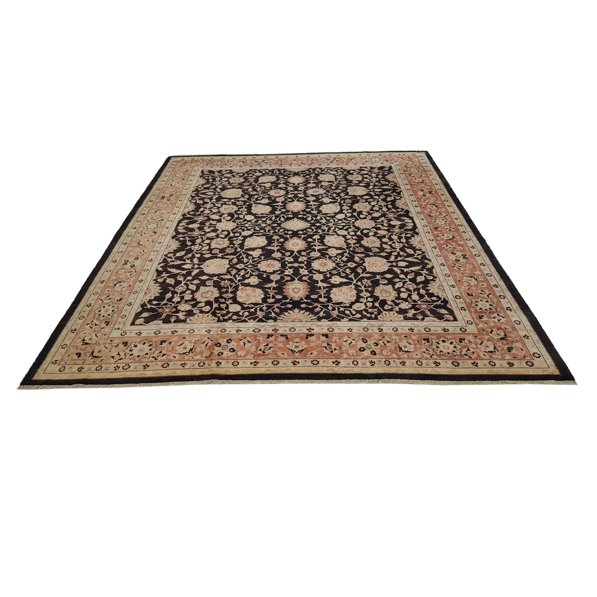 Pacific Ziegler 28803 Black Red Transitional Hand Knotted Rug