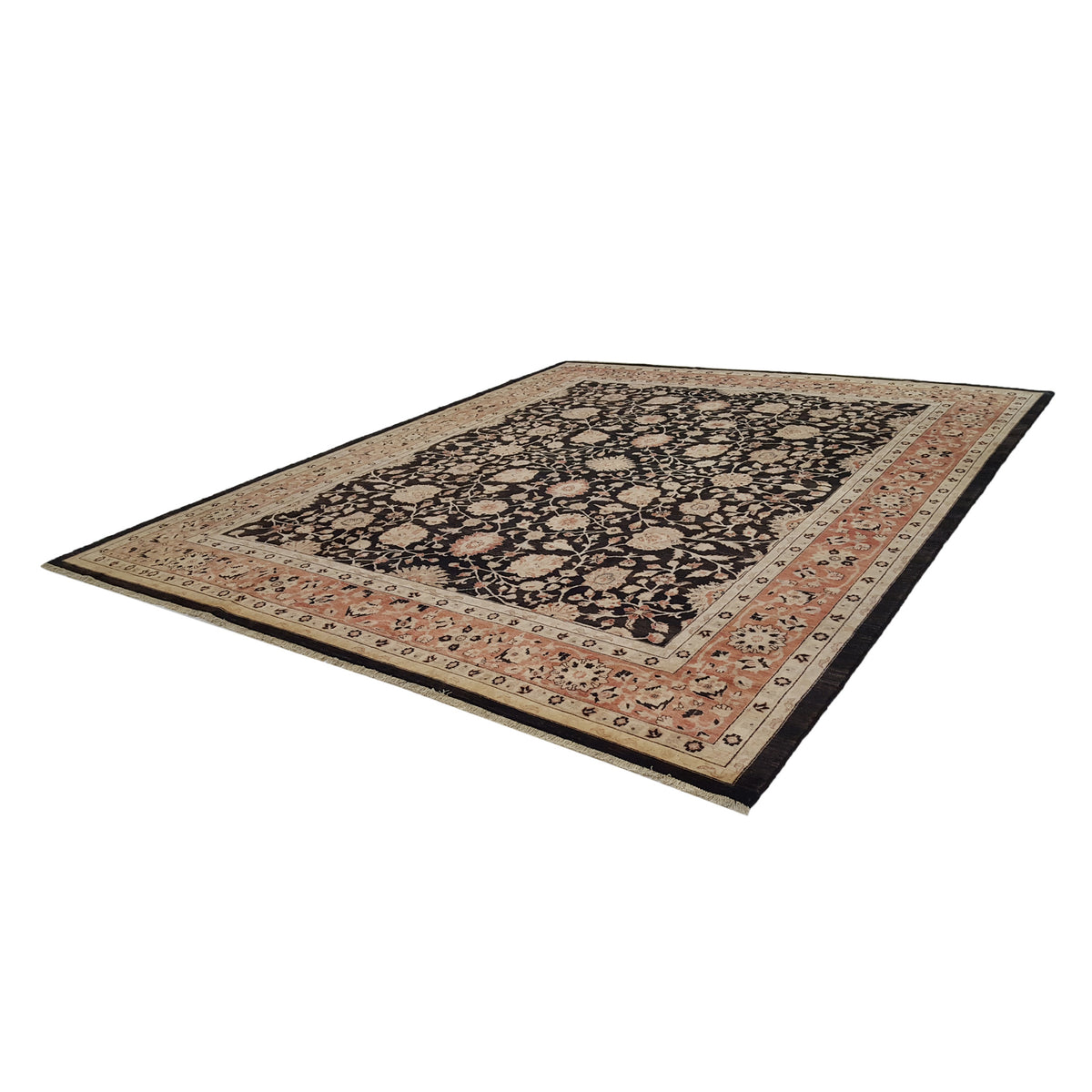 Pacific Ziegler 28803 Black Red Transitional Hand Knotted Rug