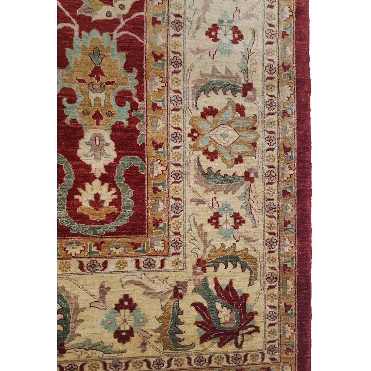 Pacific Ziegler 28830 Red Ivory Transitional Hand Knotted Rug