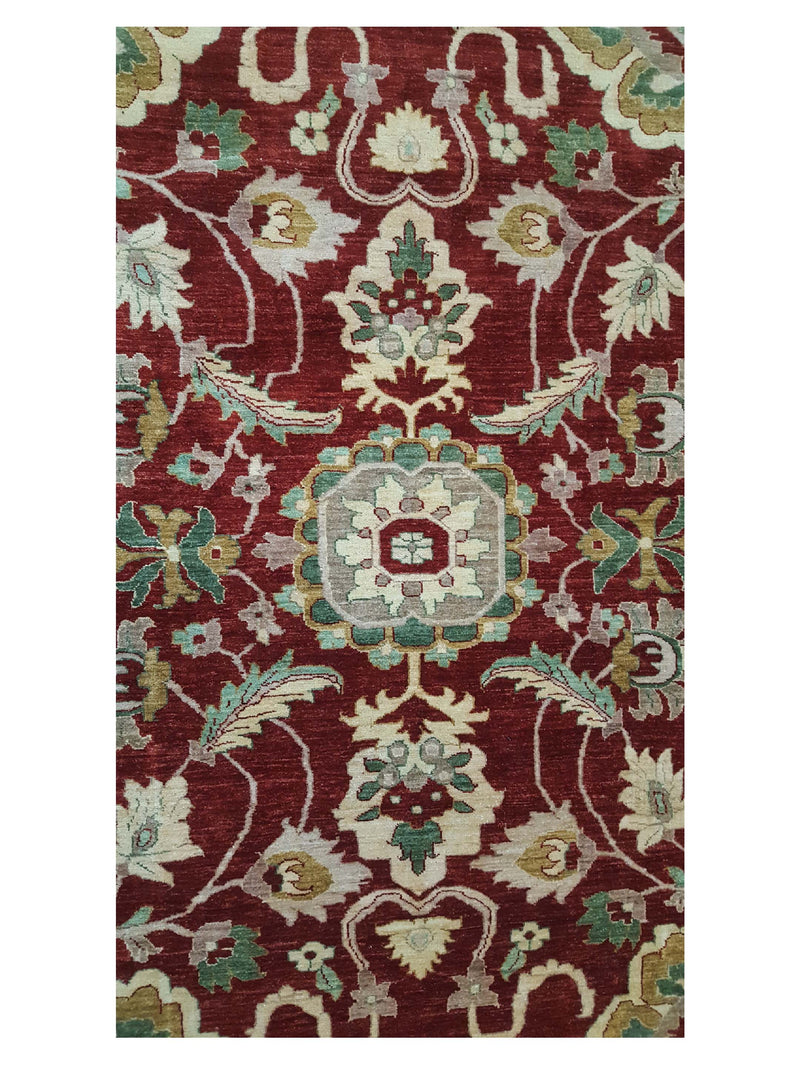 Pacific Ziegler 28830 Red Ivory Transitional Hand Knotted Rug