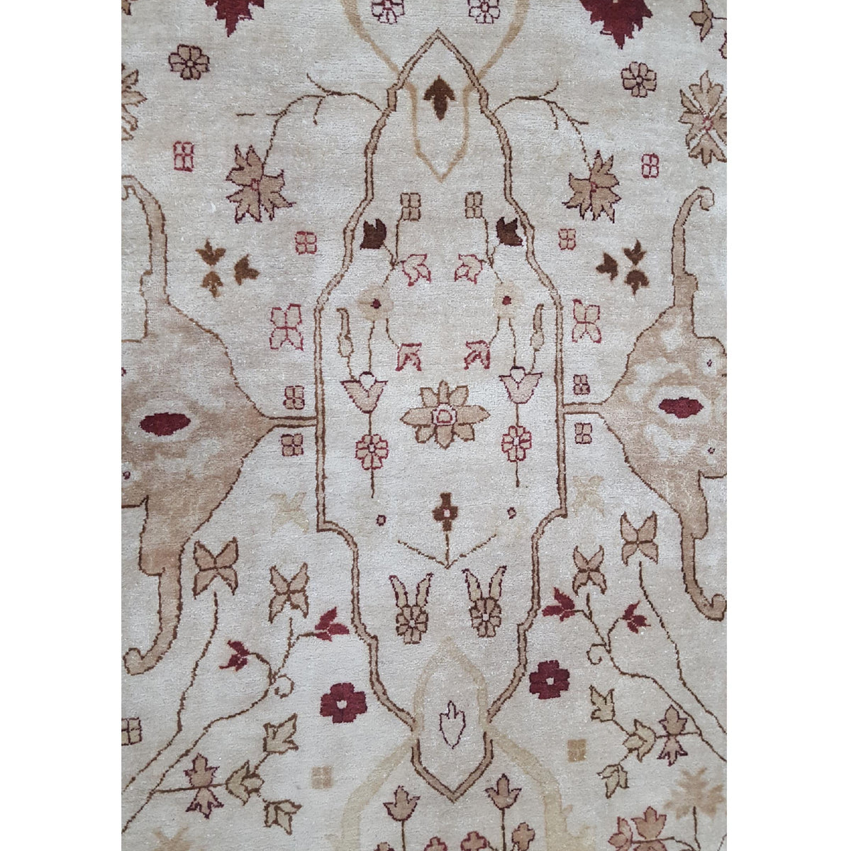Pacific Agra 28842 Ivory Tan Traditional Hand Knotted Rug