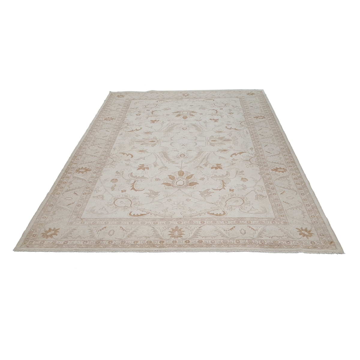 Pacific Ziegler 28850 Ivory Ivory Transitional Hand Knotted Rug