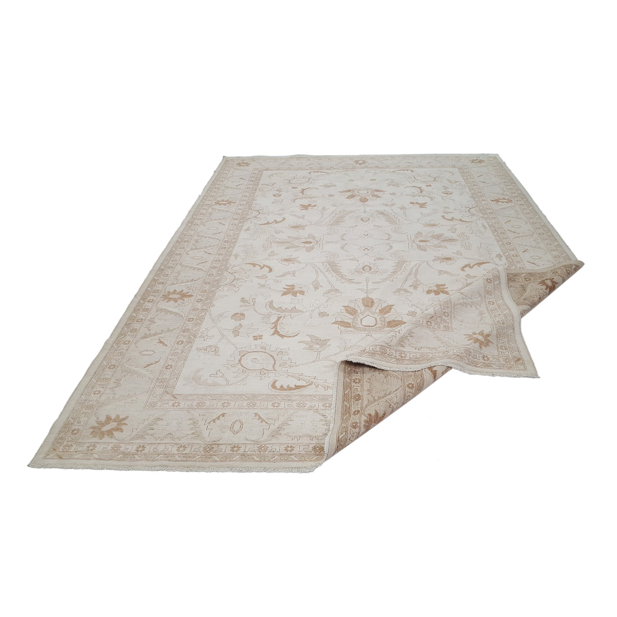 Pacific Ziegler 28850 Ivory Ivory Transitional Hand Knotted Rug