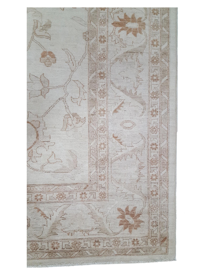 Pacific Ziegler 28850 Ivory Ivory Transitional Hand Knotted Rug