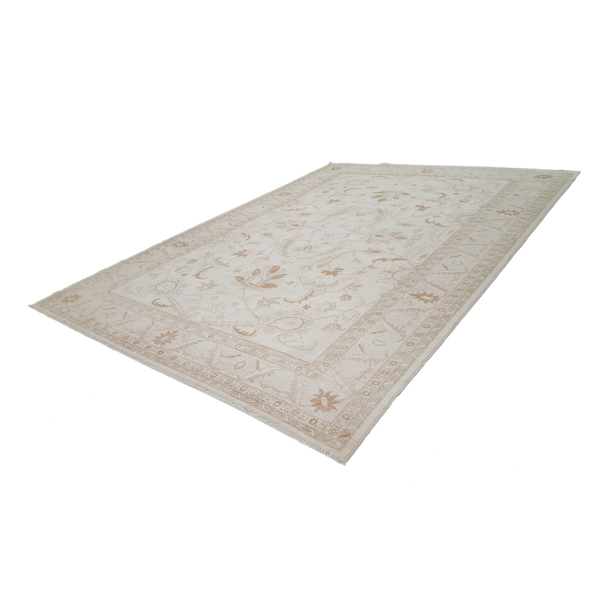 Pacific Ziegler 28850 Ivory Ivory Transitional Hand Knotted Rug