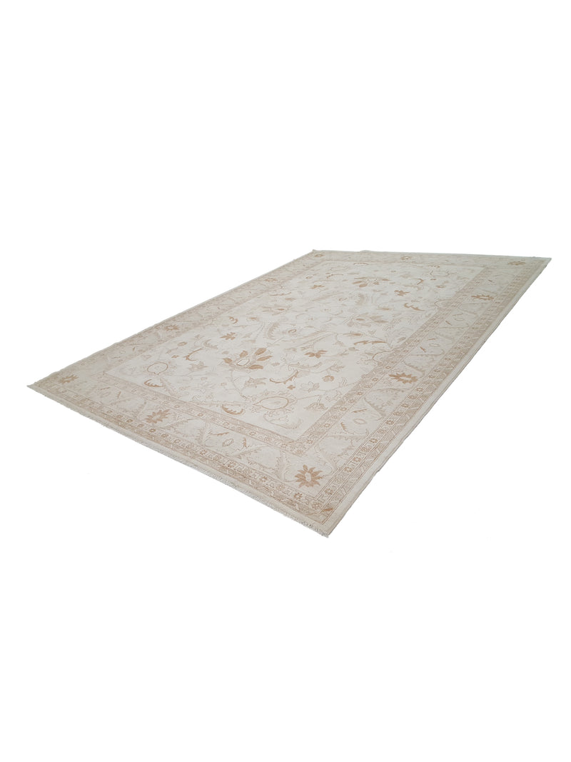 Pacific Ziegler 28850 Ivory Ivory Transitional Hand Knotted Rug