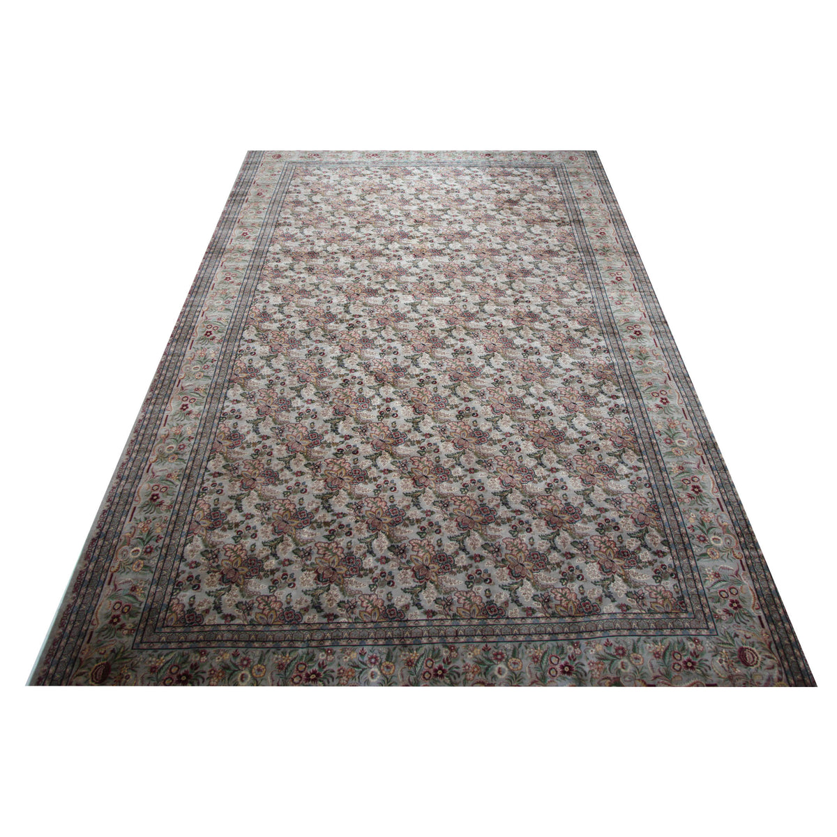 Pacific Classic 28855 Ivory Lt.Green Traditional Hand Knotted Rug